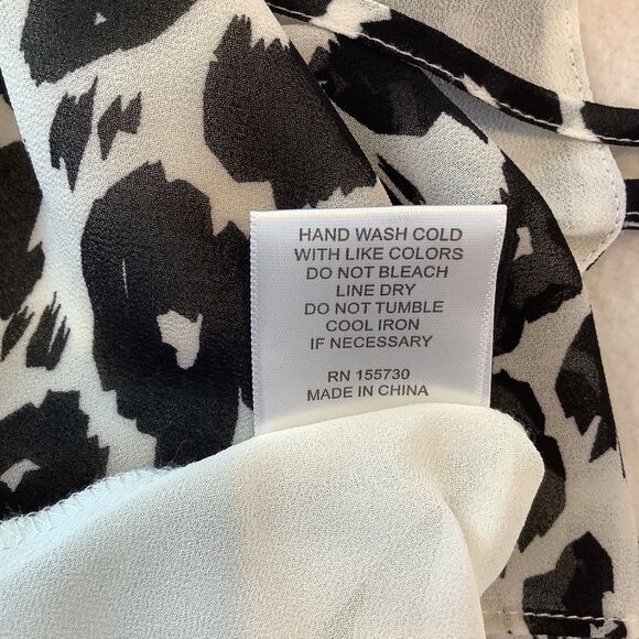 Cynthia‎ Rowley Camisole Womens Medium Black White Double Layer Spaghetti Straps - Picture 10 of 10